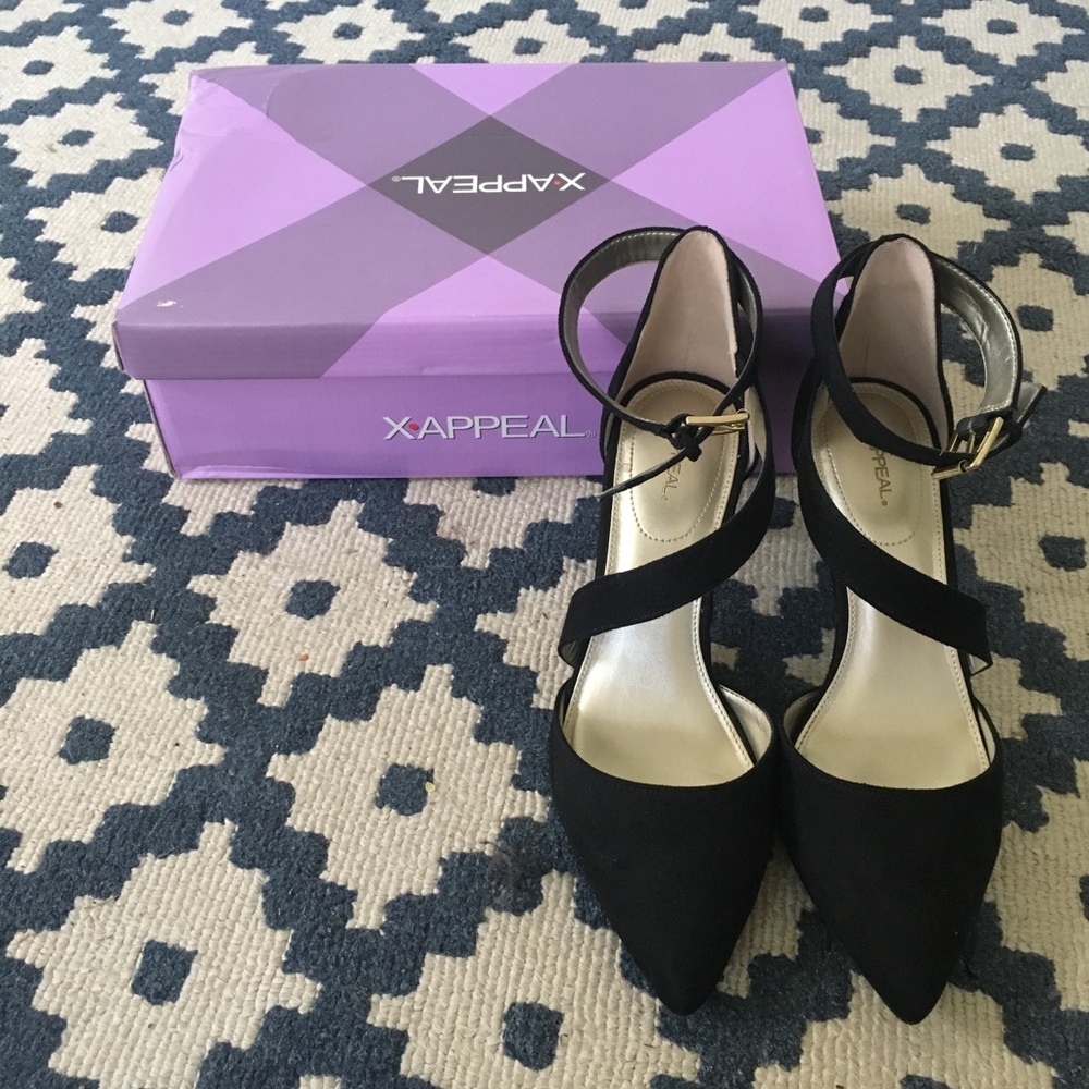 Black Strappy Stiletto Heels